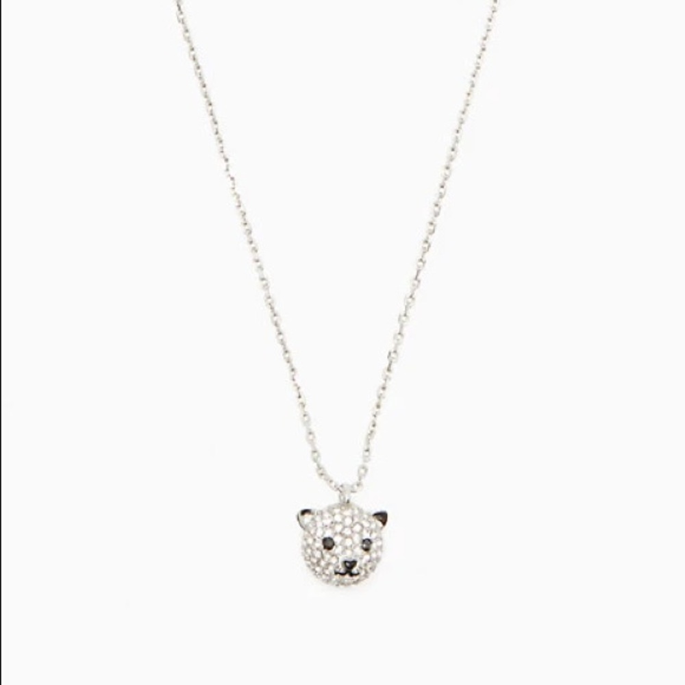 Kate Spade Arctic Friends Polar Bear Pave Pendant Necklace NWT